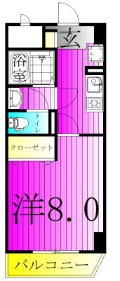 アルカンシェル 310号室 間取り