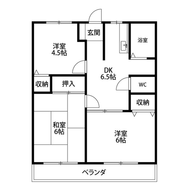 ウッドベル 103号室 間取り