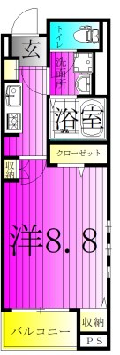 K・SガーデンⅢ  201号室 間取り