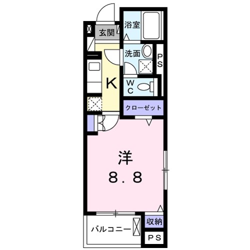 K・SガーデンⅢ  401号室 間取り