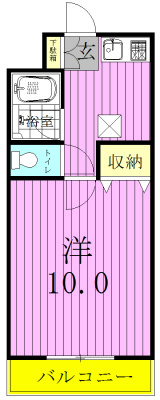 フューチャードリーム松戸 108号室 間取り