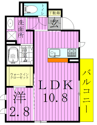 プリオーレ 102号室 間取り