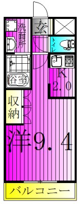 グリーンキャッスルⅡ 105号室 間取り