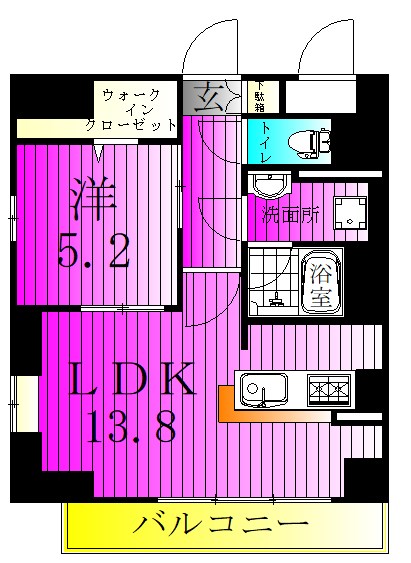 クレストソシア 701号室 間取り