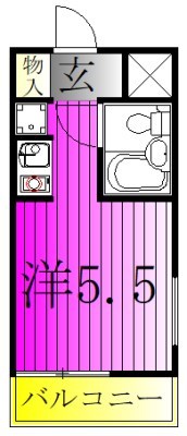 セレスティン我孫子 308号室 間取り