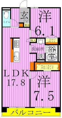 ロイヤルパークス西新井 間取り図
