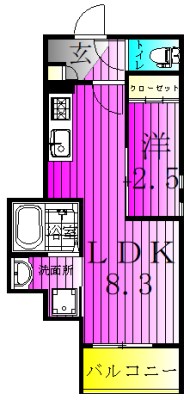R-Smart運河 202号室 間取り