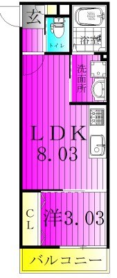 KANOE 201号室 間取り