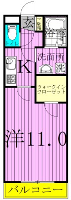 エスト　IJ IZUMI 105号室 間取り