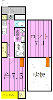 プラド馬橋 203号室 間取り