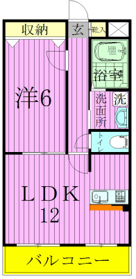 PRIMROSE新鎌ヶ谷 502号室 間取り