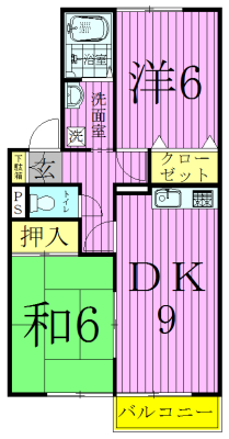 アルカディア 102号室 間取り