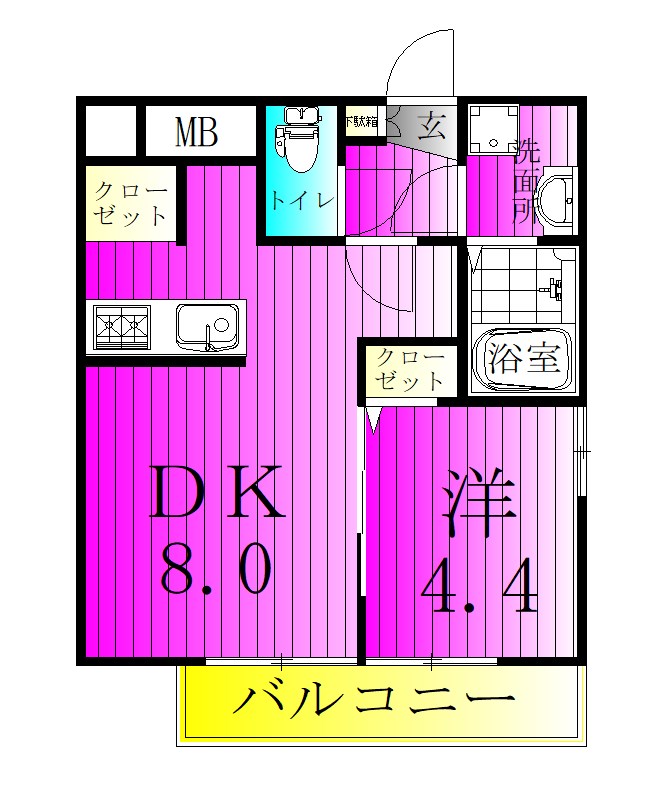メゾン ド リリィ 103号室 間取り