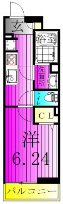 ヴィラ柏 401号室 間取り