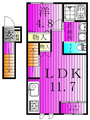 プレジール　柏の葉 205号室 間取り