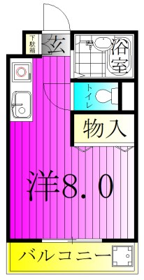ジュネパレス松戸第2 203号室 間取り