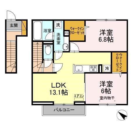 ソレアード  202号室 間取り