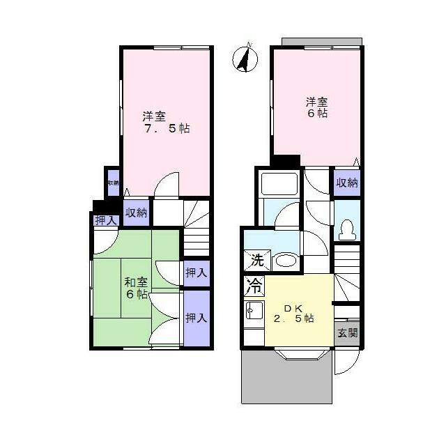 サニーハイツ三枝  1号室 間取り