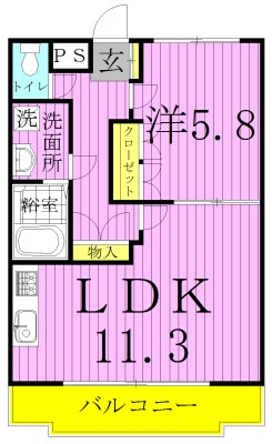 エトワール 101号室 間取り