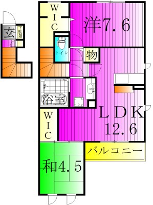 京Ⅴ　 201号室 間取り