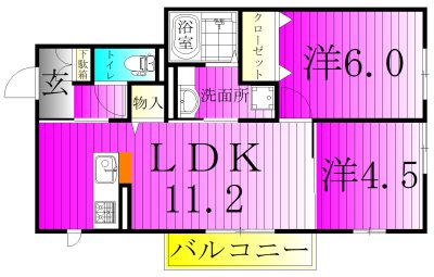 VILLETTA 105号室 間取り