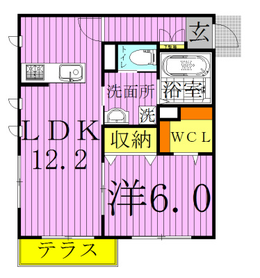 Pluslin Garden～プラスリンガーデン～ 205号室 間取り