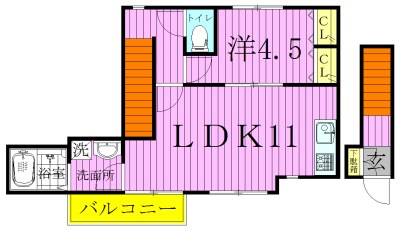 フロール大谷田 間取り図