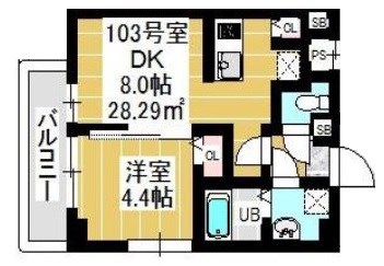 VERDE北松戸 ～ヴェルデ北松戸～ 204号室 間取り