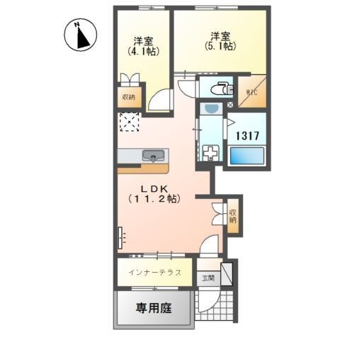 アンブレラ 101号室 間取り