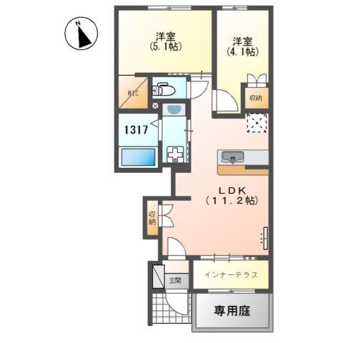 アンブレラ 103号室 間取り