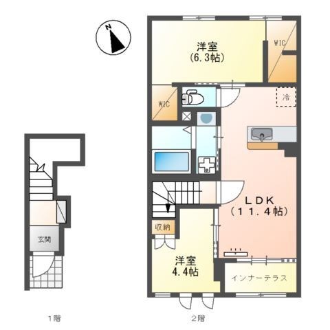 アンブレラ 203号室 間取り