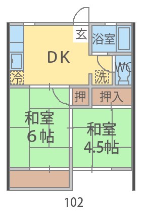 コーポ85 102号室 間取り