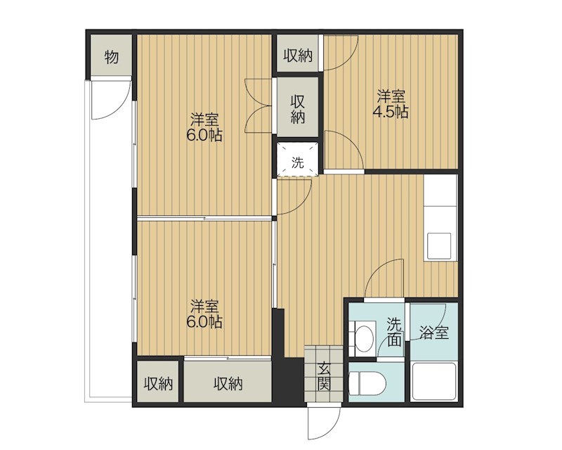 松戸共生ハウス 304号室 間取り