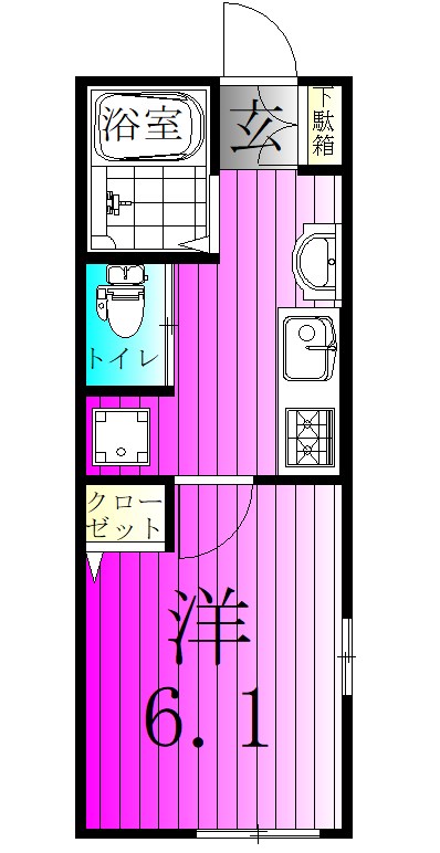 ウィステリア 101号室 間取り