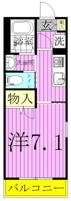 エクセルマンション 105号室 間取り