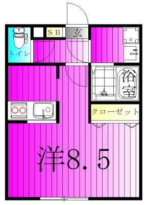 カインドネス柏 202号室 間取り