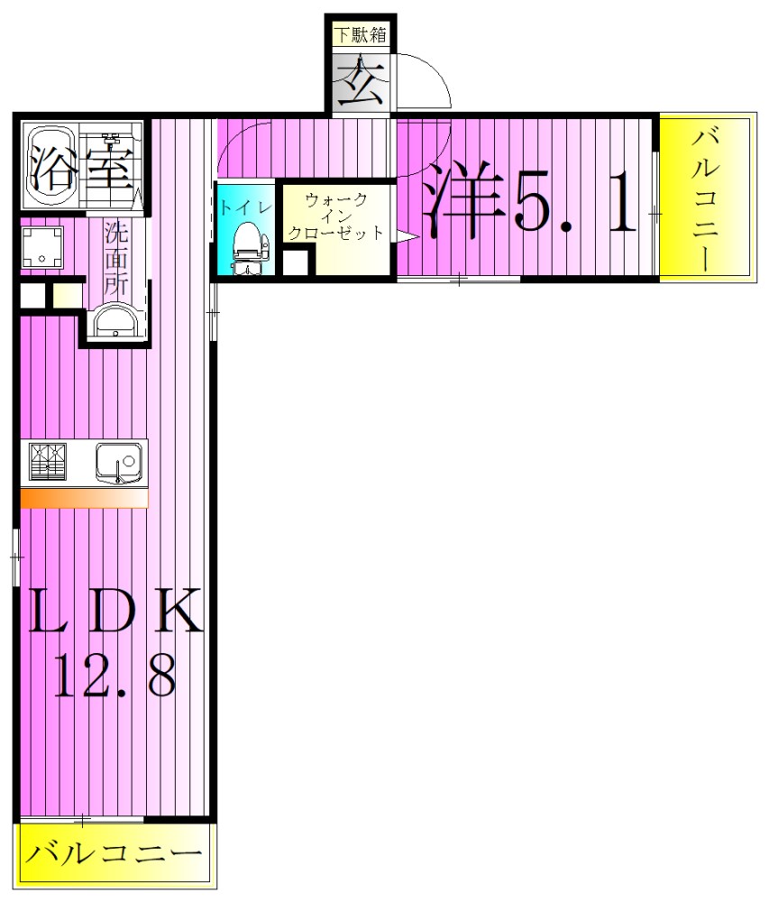 My Style vintage 町屋駅前 間取り図