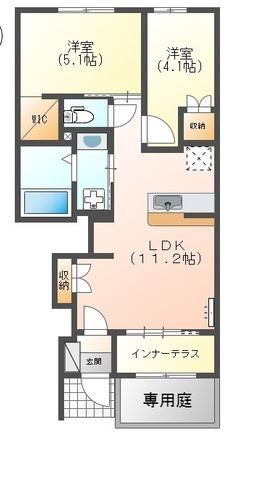 アンブレラ 102号室 間取り