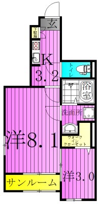 フリージアⅠ 間取り図