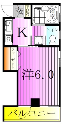 ロイヤルコーポ鹿浜 間取り図