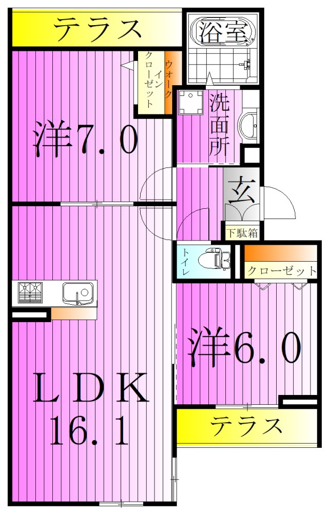 Riziere六町 間取り図