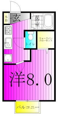 メゾンミルフィーユ 102号室 間取り