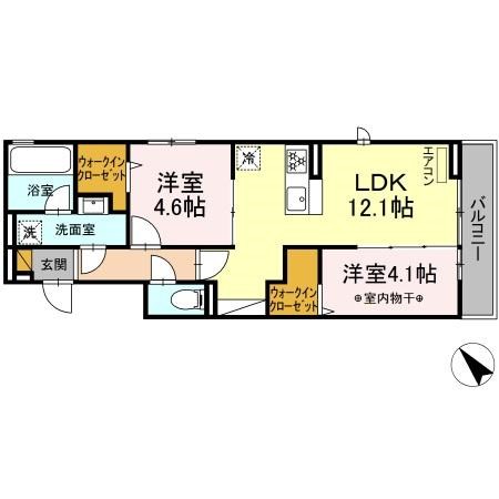 トップXⅤ 202号室 間取り