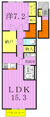 フォレストメゾン増尾台 205号室 間取り