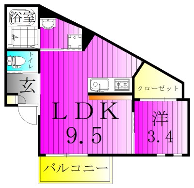 ＲＥＧＡＬＥＳＴ　ａｓｔｅｒＭＮⅡ 301号室 間取り