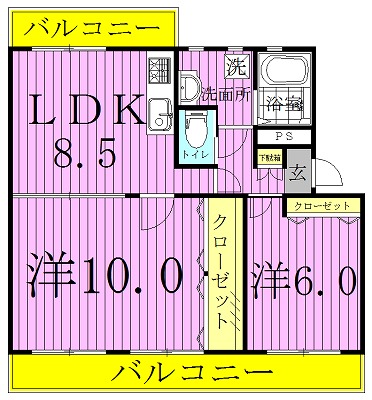オリーブガーデン 111号室 間取り