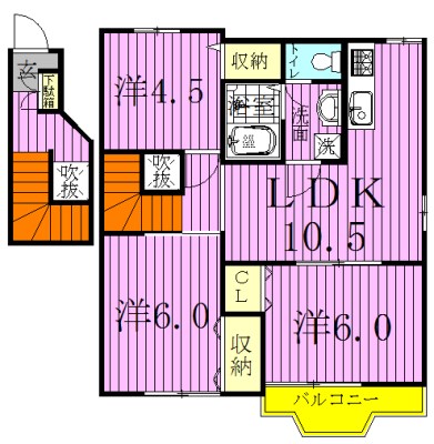 サン・ヴィスタⅡ  204号室 間取り
