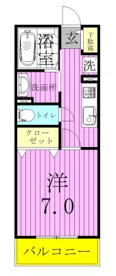 トスカーナ 102号室 間取り