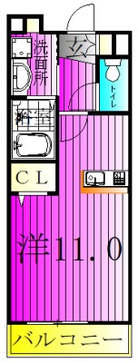 ハーヴェスト 101号室 間取り