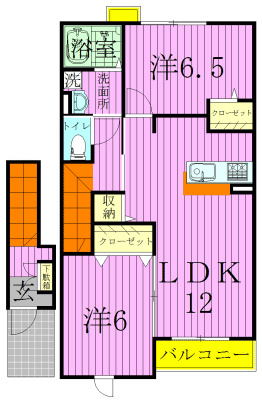 SPES　PIRUMⅠ（スペースピルム） 204号室 間取り